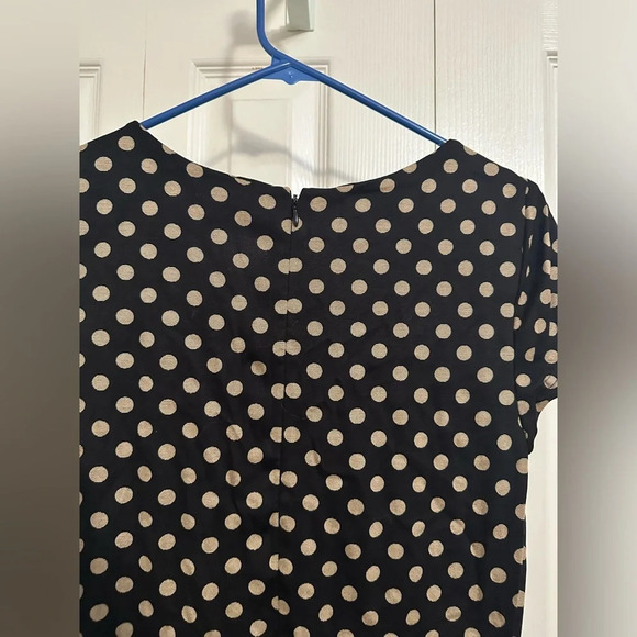 Maison Jules Black Polka Dot Dress Size Large - Picture 3 of 5